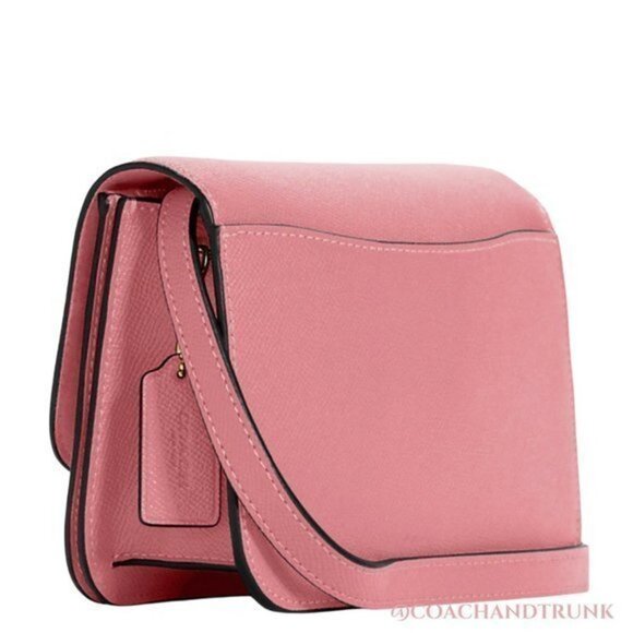 AUTHENTIC COACH Leather Mini Brynn Crossbody Taffy Pink Gold Accents - Picture 3 of 6